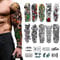 18 Blatt Temporäre Tattoos, CAYUDEN 10 Blatt Arm Fake Tattoos + 8 Blatt Halber Arm Tattoo Aufkleber Wasserdicht Temporär Tätowierungen Wasserfest Temporäre Tattoo Männer Klebetattoos mit Wölfen Rose