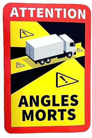 Oc-pro Aufkleber für LKW, PL, toten Winkel, 3 Stück