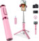 COLOR LIZARD CellphoneTripod with Remote, Aluminum Alloy Selfie Stick Tripod, Best Foldable Mini Extendable Tripod Stand 270° Rotation Compatible with iPhone/Android Travel Essentials (Red Max)
