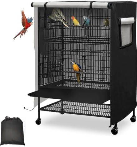 Nicoone Abdeckung für große Vogelkäfige, für den Innen- und Außenbereich, wetterfest, Sonnenschutz, Abdeckung für Käfig, Verdunkelung, universell für Vogelkäfig