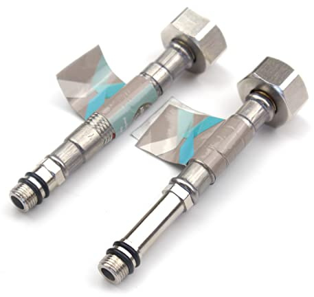 Xcel Home™ 2 x 10mm (M10) x 1/2 BSP (100mm Long) Flexible Tap Connector Pipes | Monobloc Tap Connectors Kitchen Sink/Bathroom Basin Flexi Pipe Tails