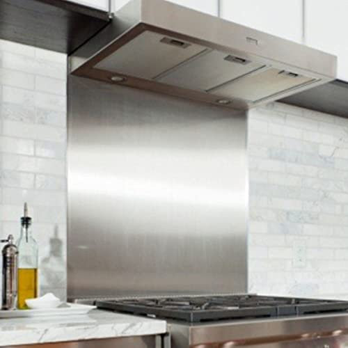 Satin Stainless Steel Kitchen Splashback Modern Contemporary Guard Plate 1.2mm Thickness (600 x 900mm)
