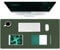 K KNODEL Tischunterlage, Schreibtischunterlage, 80 x 40cm PVC Tischunterlage, Laptop Tischunterlage, wasserdichte Schreibunterlage für Büro- oder Heimbereich, doppelseitig (Dunkelgrün/Grau)