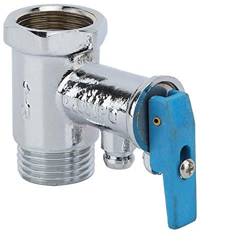 OKJHFD Scaldabagno Senza Serbatoio Elettrico, Kit Valvola di Servizio Scaldabagno, Valvola di Sicurezza per Cucina Scaldabagno Elettrico Limitatrice di Pressione 0,8 MPa, Ottone Pulito