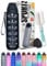 K-MART Water Bottle 1L, Sports Water Bottle with Time Markings, BPA-Free, Leak-Proof Drinks Bottle, Perfect for Running, Cycling, Gym, Yoga, Camping and Outdoor Activities, Black