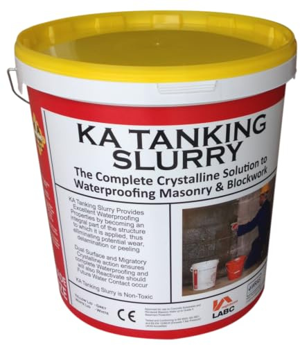 5 x KA Tanking Slurry 25kg tubs Grey Water Proofing Damp Proofing for concrete and masonry