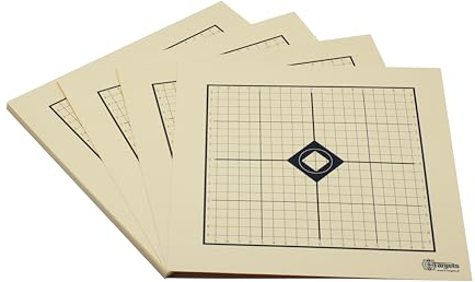 Zielscheiben *MRAD Target* | 26x26 cm | Schießscheibenkarton 200g/m² | Ideal zum Einschießen für den Sportschützen | 1cm Raster (50 Stück)