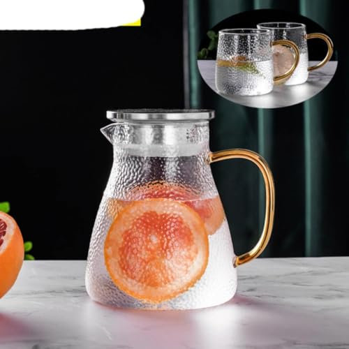 1L/1.5L/1.8L Transparent Glas Teekanne Set Heißes Kaltes Wasser Krug Transparente Kaffeekanne Home Wasserkocher Hitzebeständige Teekanne Set