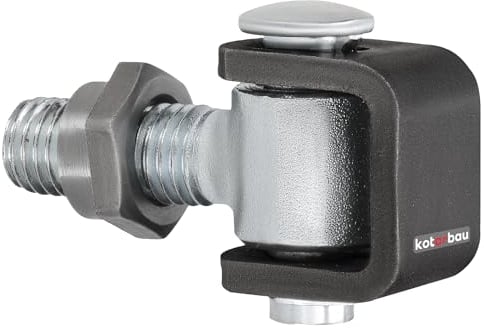 KOTARBAU® Torband Verstellbar Türangeln M12 Anschweißscharnier S235JR Stahl Galvanisch Verzinkt Türscharniere Silber Einstellbares Scharnier Torscharniere Türband Torangel