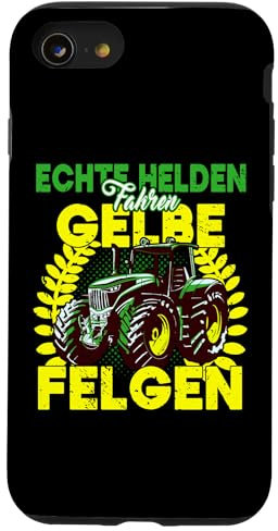 Hülle für iPhone SE (2020) / 7 / 8 Trecker echte Helden fahren Gelbe Felgen Traktor Bauer