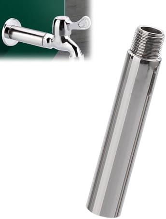 Thapncow Erweitertes Duschrohr aus Edelstahl 11cm, Duschkopfverlängerung, verchromtes Handbrause-Verlängerungsrohr, geeignet für Badezimmerzubehör