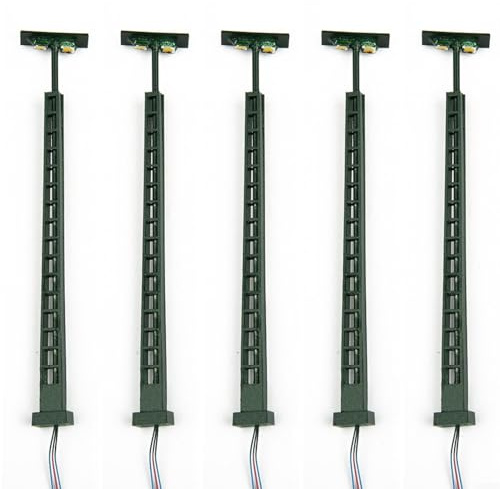 HEIBTENY 10 Stück Modelleisenbahn Lichter 1:160 Landschaft Spur N Licht Layout Lampen & Beleuchtung Für Modelleisenbahnen 3 V DC/AC Gaslaterne Gartenlampen Parklaternen