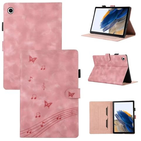 FMPCUON Funda Carcasa Compatible con Realme Pad 10.4 Pulgada, Ultra Slim PU Protectora Carcasa con Funciones de Soporte y magnetismo, con Portaplumas, Rosa