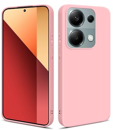 HSP Cover per Xiaomi Redmi Note 13 Pro 4G [repellente alla polvere] Custodia protettiva in silicone TPU premium | antigraffio antiurto | Protezione della fotocamera | Vestibilità sottile | Rosa