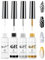 Silber Gel Liner Nail Art, 4 Farben Gold Silber Weiß Schwarz Painted Gel Glitzer UV Nagellack Starterset set, Soak-Off Painting Gelnägel für Nägel Drawing Lines French Maniküre Home DIY Nail Art Salon