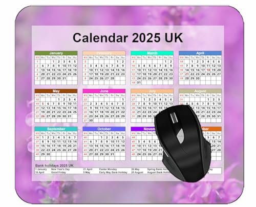 YENDOSTEEN Calendar 2026 Year Mouse PadButterfly Flowers Lilac Custom Gaming Mouse Pads with Designs #127