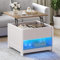 YITAHOME Couchtisch mit Hebeplatte, Quadratisch Couchtisch Höhenverstellbar, Wohnzimmertisch Modern für Couch Schlafzimmer,Stabiler Metallrahmen,60X60X45CM