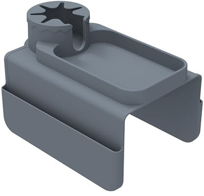 Hosoncovy Silicone Sofa Couch Cup Holder Tray Drink Holder with Side Pockets for Sofa Arm Couch Caddy Anti-Spill for Chair Recliner,Armrest Remote Control and Cellphone Organizer Holder (Grey)