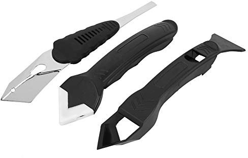 TICFOX Glaszementschaber Fictory 3 in 1 Fugenwerkzeuge Kit, Silikon Ameisenentferner, Abdichtungsschaber und Glaszementschaber, inklusive Schaufel, ideal für Heimwerkerprojekte