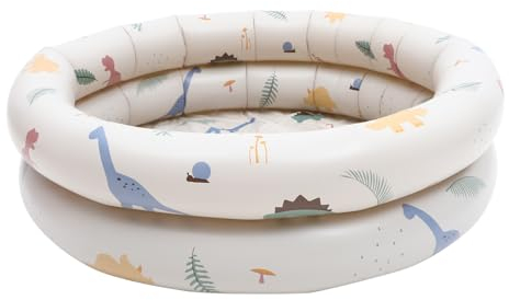 Abaodam Kinder-Rundschwimmbecken rundes Badebecken aufblasbarer Kinderpool aufblasbare Badewanne klein kinderplanschbecken plantschbecken Kind Wasserbecken aufblasbares Spielzeug PVC Beige