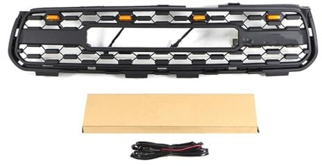Auto Kühlergrill Für Toyota Für Rav4 Grill 2006 2007 2008 Frontstoßstangengrill TRD Modifikation Für Rav4 Frontgrill Zubehör Dekoration Front Kühlergrill(with LED Lights)