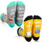 Geyoga 2 Paare Geschenke für Leseratten Lustige Socken mit Spruch auf Sohle Leseratten ICH Lese Socken Damen Geburtstagsgeschenk für Bücherfreaks Leher und Gamer und Lehrer Buch(Gelb, Grau)
