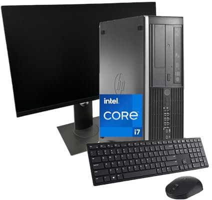 Postazione PC COMPLETA, Processore i7, Ram 16Gb, SSD 256Gb, Wi-Fi, sistema operativo attivo a vita - Pronto all'uso con programmi installati - Tastiera, mouse e MONITOR 23 RICONDIZIONATO
