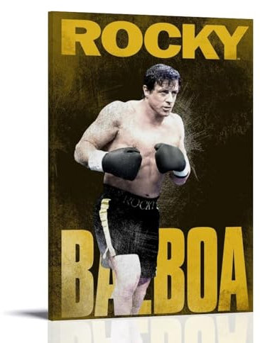 HHTTXXYY Rocky Balboa Vintage-Filmposter, Design, Horror-Film, Leinwand, Poster, Ölposter, Wandkunst, Gemälde, Schlafzimmer, Zuhause, 20 x 30 cm, Rahmenstil-24