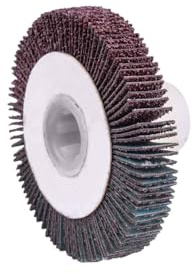 Scheppach Schleiflamellenbürste für Satiniermaschine MRS500 | 10mm Schleifbreite | 13mm LochØ/ 60mm BürstenØ | Zum Schleifen von Holz, speziell für schmale Zwischenräume z. B. Nuten, Zierprofile, etc.