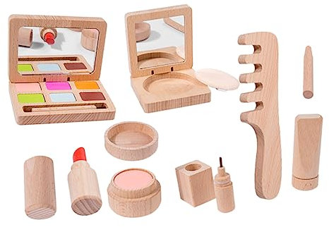 Abaodam 1satz Holz Schminkset Für Mädchen Teiliges Kinderschminke Spielzeug Sicheres Makeup Für Rollenspiele Zu Weihnachten Oder Geburtstagen Für Kreative Spielstunden