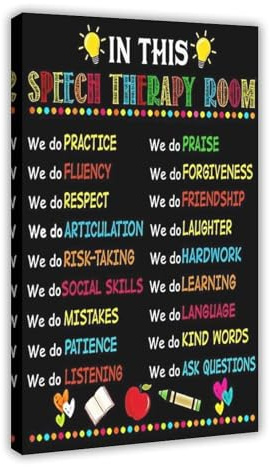 SLP In This Speech Therapy Canvas Art Wall Decor Posters Home Bar Restaurant Garage Cafe Logo Gifts 16x24inch(40x60cm)