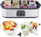 WaaYb Yogurtera Definitiva, Yogurtera Automática con Control de Tiempo y Temperatura Ajustables, Yogurtera Probiótica de Acero Inoxidable con 8 Frascos de Vidrio de 177 ml para Cocina y Hogar
