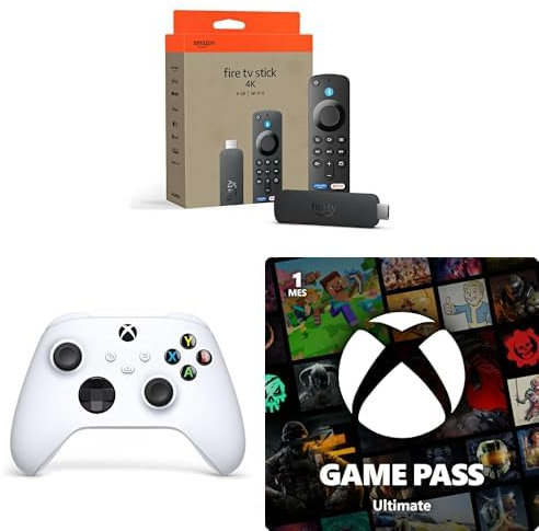 Amazon Fire TV Stick 4K + Mando Xbox Robot White + 1 mes de Game Pass Ultimate