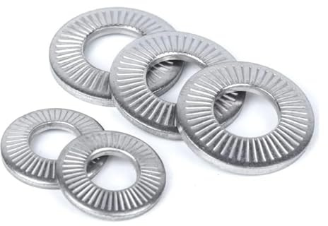 LDHNFBYV 20Pcs 304 Edelstahl-Sicherungsscheiben M3 bis M10Tooth Scheiben(M3)