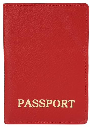 Steinmeister Geldbörse für Unisex aus Leder in Rot, Geldbeutel mit Klappe in 14,1 x 9,7 x 1,2 cm