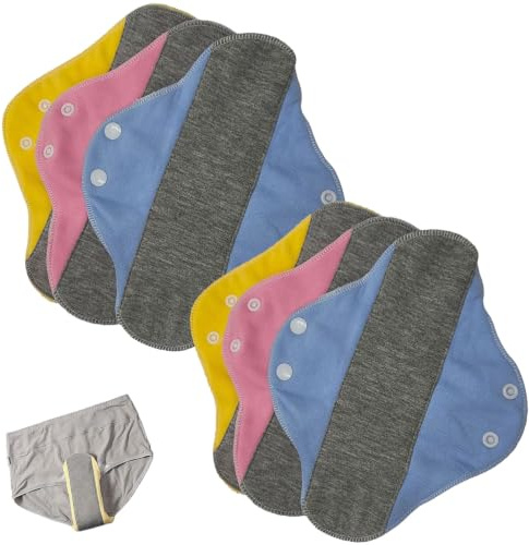 6 Salvaslips Lavables, Compresas De AlgodóN Lavable, Salvaslips Reutilizables, Compresas Femeninas Lavables, Aptas Para Mujeres, DiseñAdas EspecíFicamente Para El Periodo Menstrual