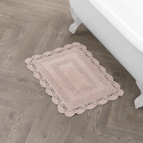Laura Ashley Häkel-Baumwolle, 43,2 x 61 cm, Altrosa
