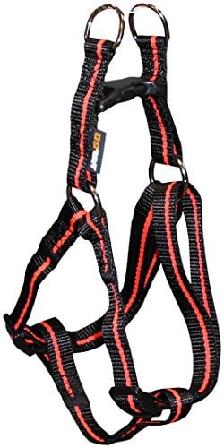 Aime Yago Hundegeschirr, Nylon, Schwarz, Orange, Größe L, 60-85 cm