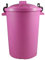 Easy Shopping 85 Litre 85L Extra Large Colour Plastic Dustbin Garden Bin Clip on Locking Lid Heavy Duty for Rubbish Recycle Waste Animal Feed Storage Unit (1, Pink)