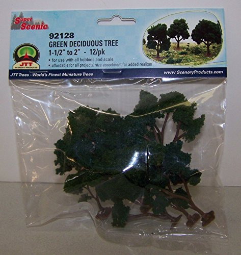 JTT Scenery Products JTT92128 - Albero super panoramico a forma di albero verde deciduo, 10 pezzi