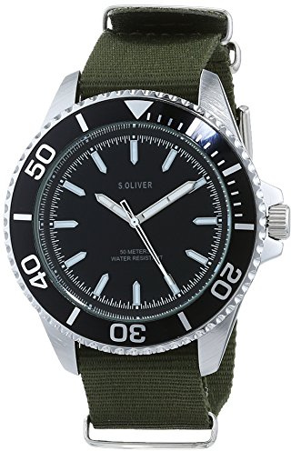 s.Oliver HerrenArmbanduhr Analog Quarz Nylon SO-3484-LQ