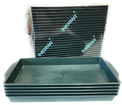 INERRA Single Brick Trays - Green Plastic Florist Tray Dish for Foam Brick (Pack of 4)