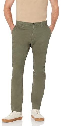 Amazon Essentials Herren Legere Stretch-Chinohose in sportlicher Passform (in Übergröße erhältlich), Olivgrün, 36W / 30L