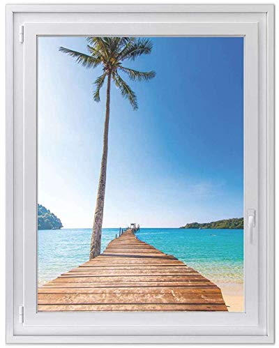 Fensterdeko I Sichtschutz Fenster-Sticker Selbsthaftend I Dekofolie für Bad, Küche, Kinderzimmer - Wasserfest, Beständig, Lichtdurchlässig - Made in Germany