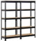 Yaheetech Estantería de Almacenaje Estantería Metálica Garaje Cocina Soporte 150 x 140 x 30 cm Negro