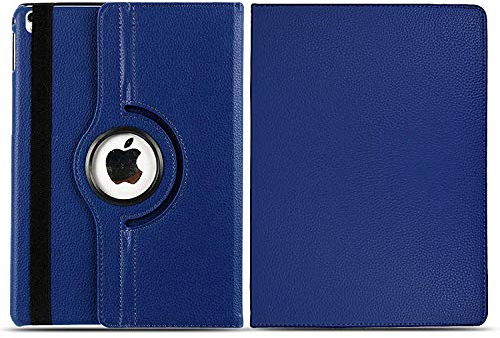 Schutzhülle für iPad 2 / 3 / 4 (älteste Modelle), 360 Grad drehbar, Leder, mit Standfunktion, Brieftasche, Smart Cover für iPad 2 / iPad 3 / iPad 4, Blau