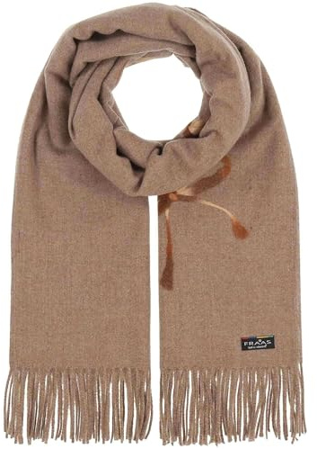 FRAAS Stola in Viskosemischung für Damen 65 x 195 cm | Kuscheliger Schal mit Schleifen-Stickerei und Fransen