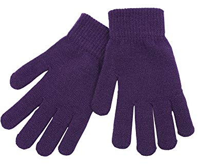 Geicyjiecy Mellons Magische Winterhandschuhe, warm, stabil, Strickhandschuhe für Männer und Frauen, Violett, Einheitsgröße