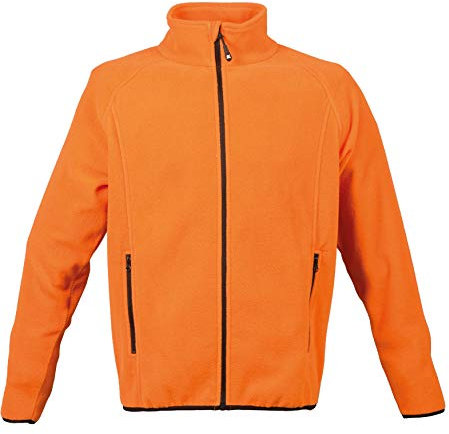 JRC Metz Man 993085 Felpa in Pile antipilling da Uomo 100% Poliestere Chiusura Zip Tasche Laterali Arancione (XL)