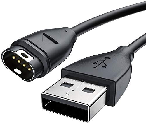 Cable Cargador Garmin 1Unidad,Ancable Cable Garmin USB 1m Compatible con Garmin Instinct Vivoactive3 3Music 4 4S Fenix 6 6s 6x Pro 5 5S 5X 5XPlus Forerunner 935 Approach S10 S40 S60 S62 X10 Quatix 5 6